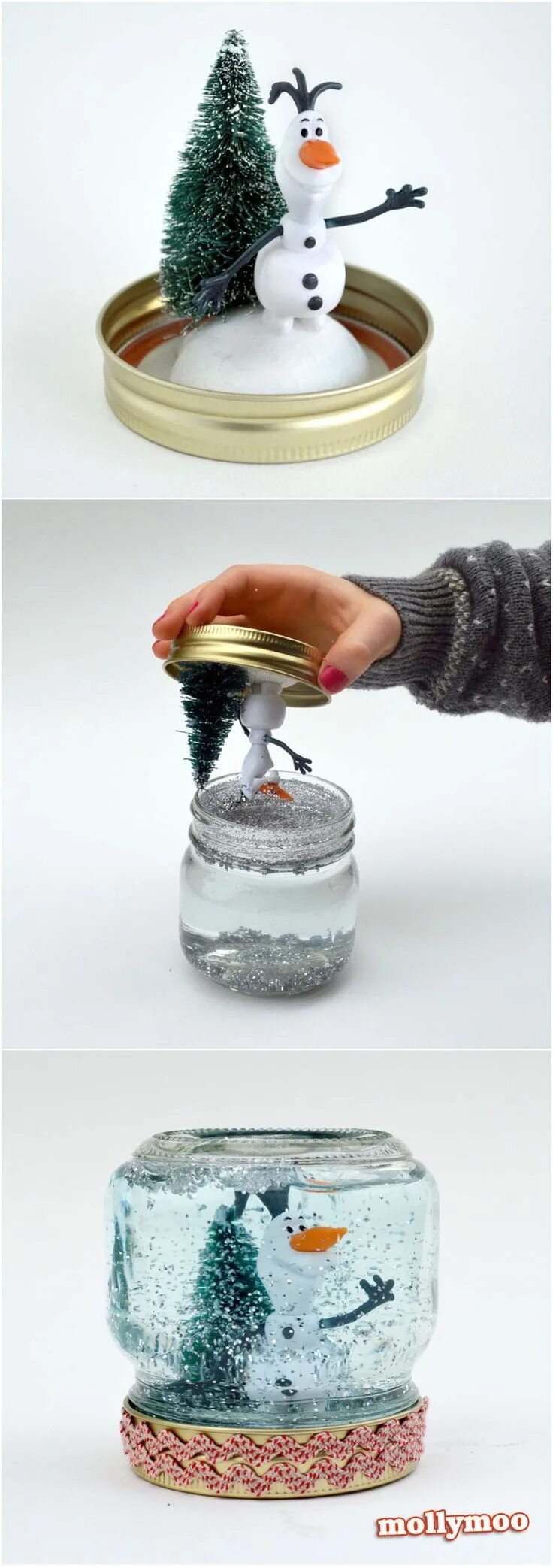 Поделки в банке своими руками фото Christmas Crafts : Christmas Crafts How To Make A Snow Globe Natale artigianato,