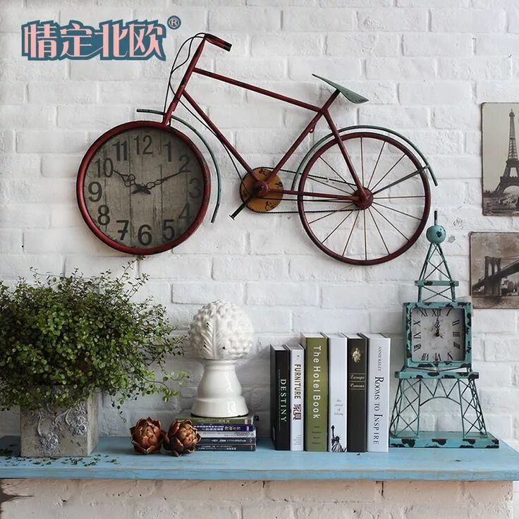 Поделки в стиле лофт decor wall clock Picture - More Detailed Picture about American bicycle vintage 