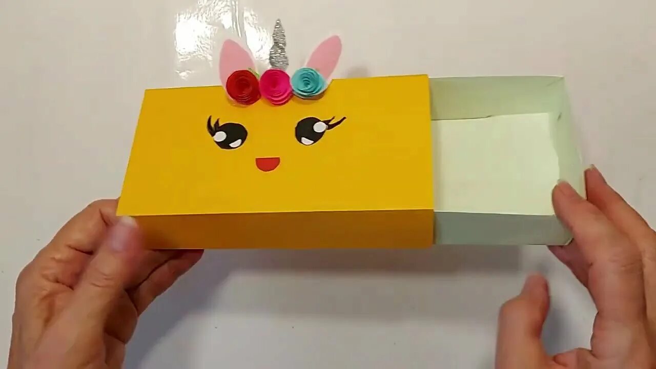 Поделки видео фото Супер_Быстрая КОРОБКА_ВЫДВИЖНАЯ/простое оригами бумажные поделки своими руками И
