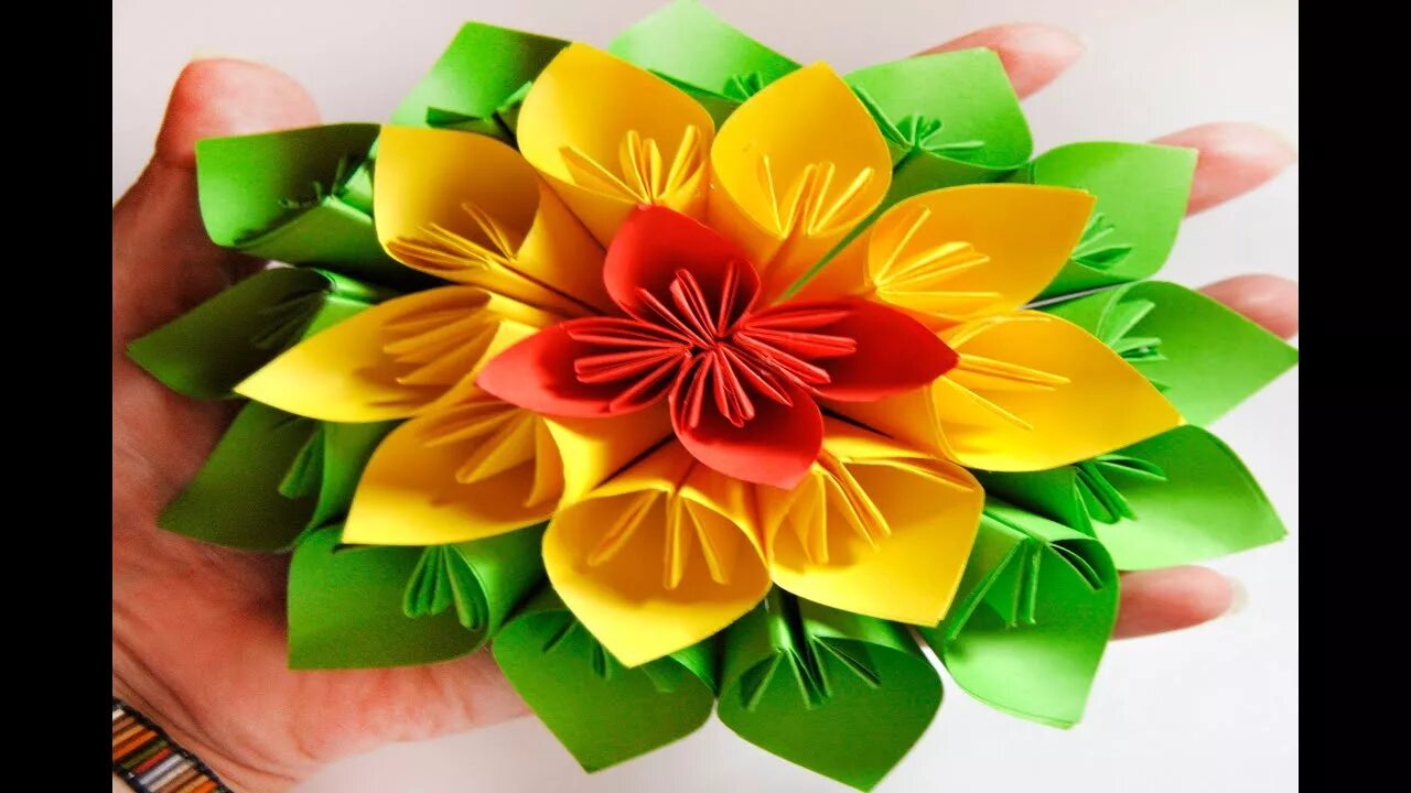 Поделки видео фото DIY: Flor De Papel Estilo Kusudama - Brotes De Creatividad - YouTube