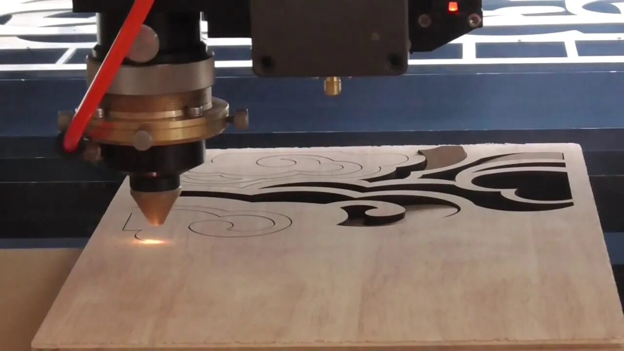 Подготовка фото к гравировке на лазерном станке Laser Cutting Machine cut plywood 10mm - YouTube