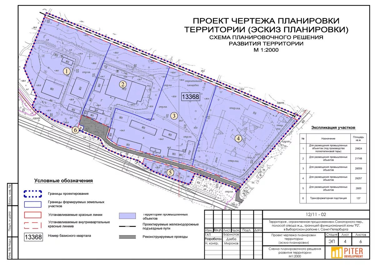 Подготовка и утверждение проекта планировки территории Проект планировки территории (ППТ и ПМ) S 10 Га. Выборгский район