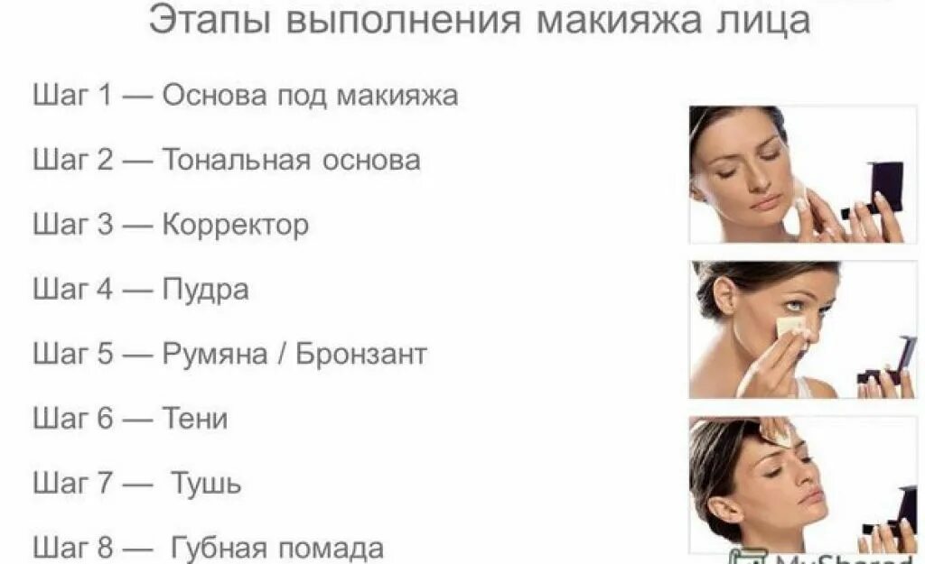 Подготовка лица к макияжу пошагово Этапы нанесения макияжа на лицо пошагово Южный Город