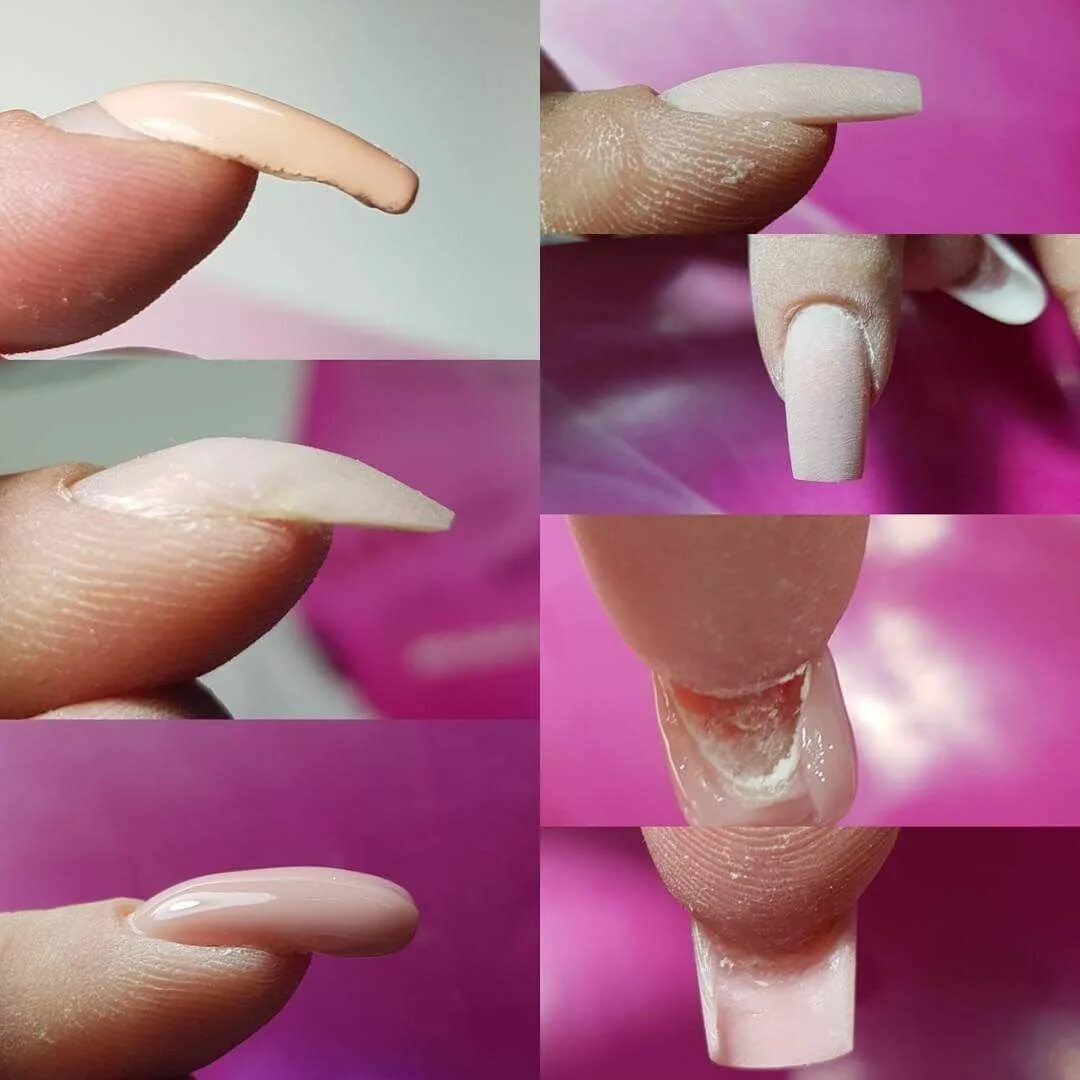 Подготовка ногтя перед наращиванием с фото Makeup Nails Basic nails, Nail techniques, Ombre acrylic nails