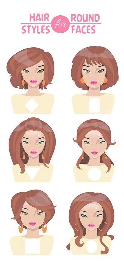 Подходящие прически для лица Different Hairstyles for Round Faces with Pictures #HairstylesForWomenWithRoundF