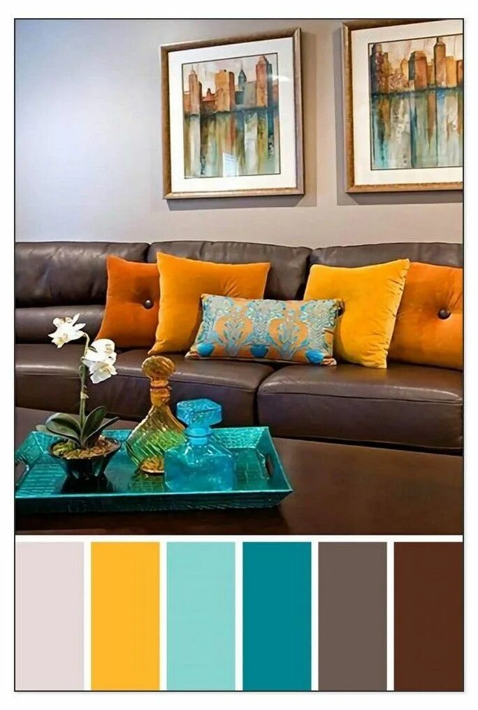 Подходящие цвета в интерьере 27 Inspiration Color Schemes for Living Rooms #grey #sofa #color #schemes #greys