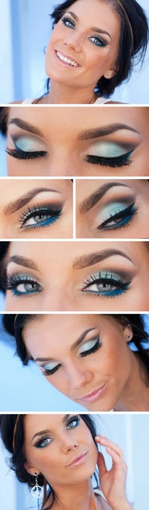 Подходящий макияж для голубых глаз eye makeup Blue eye makeup, Eye makeup, Eye make up