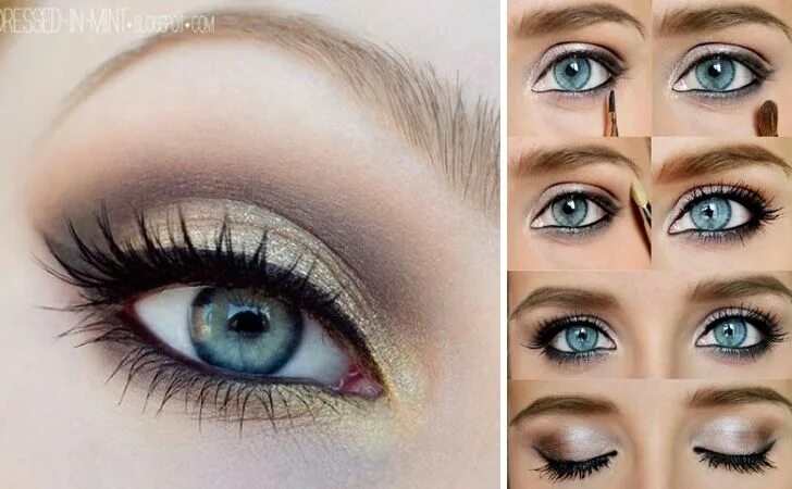 Подходящий макияж для голубых глаз Stunning Blue Eye Makeup Tutorial