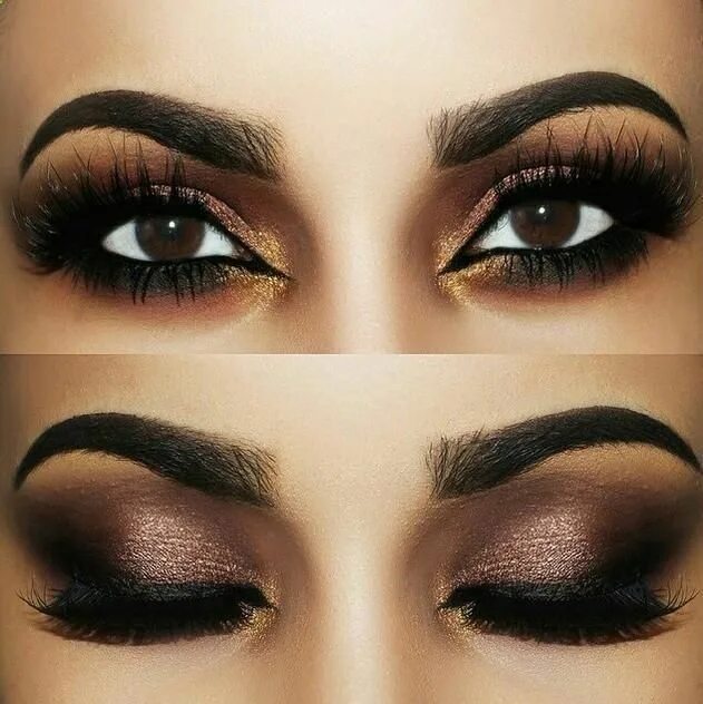 Подходящий макияж для карих глаз Read information on eye makeup products #eyemakeups Maquillaje de ojos ahumados,