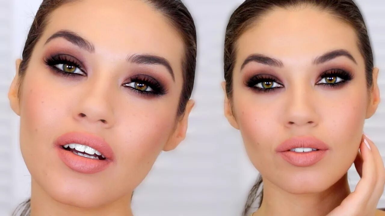 Подходящий макияж для нависающих век Brown Smokey Eye Easy Smokey Eye for Beginners Eman - YouTube