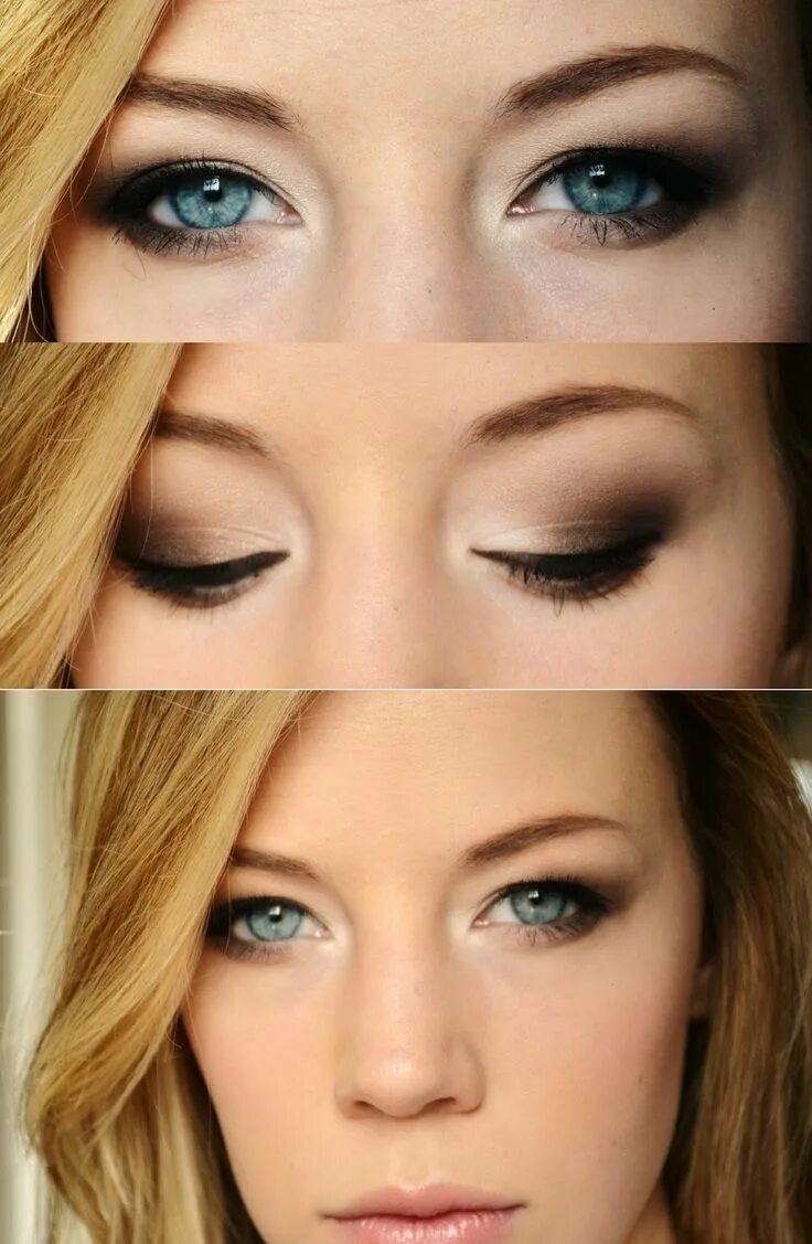 Подходящий макияж для нависающих век Eye Shadow Styles Smokey eye makeup, Skin makeup, Eye makeup