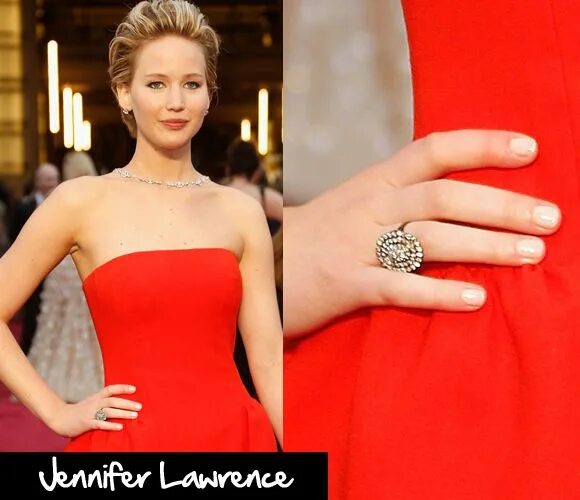 Подходящий маникюр к красному платью Jennifer Lawrence at the 2014 Academy Awards Red dress, Dresses, Red carpet nail