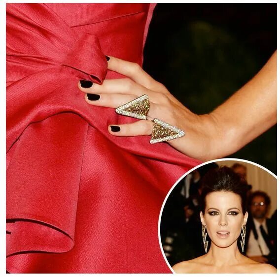 Подходящий маникюр к красному платью Per un colore da vip by #dreamchicnails Kate beckinsale, Celebrity nails, Met ga