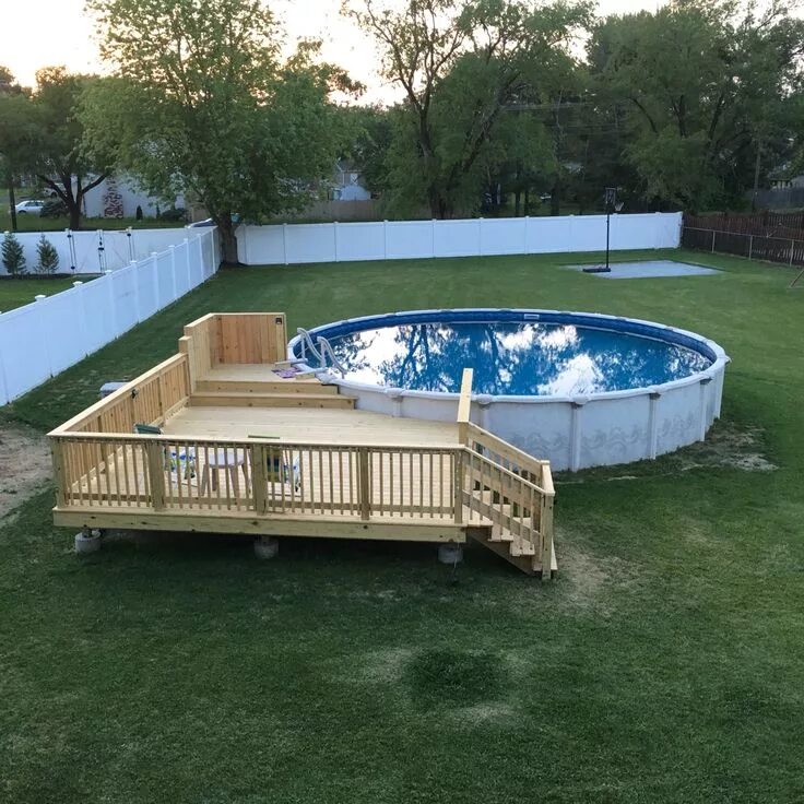 Подиум для бассейна на даче своими руками Pin on Outdoor Ideas Backyard pool, Swimming pools backyard, Pool deck plans