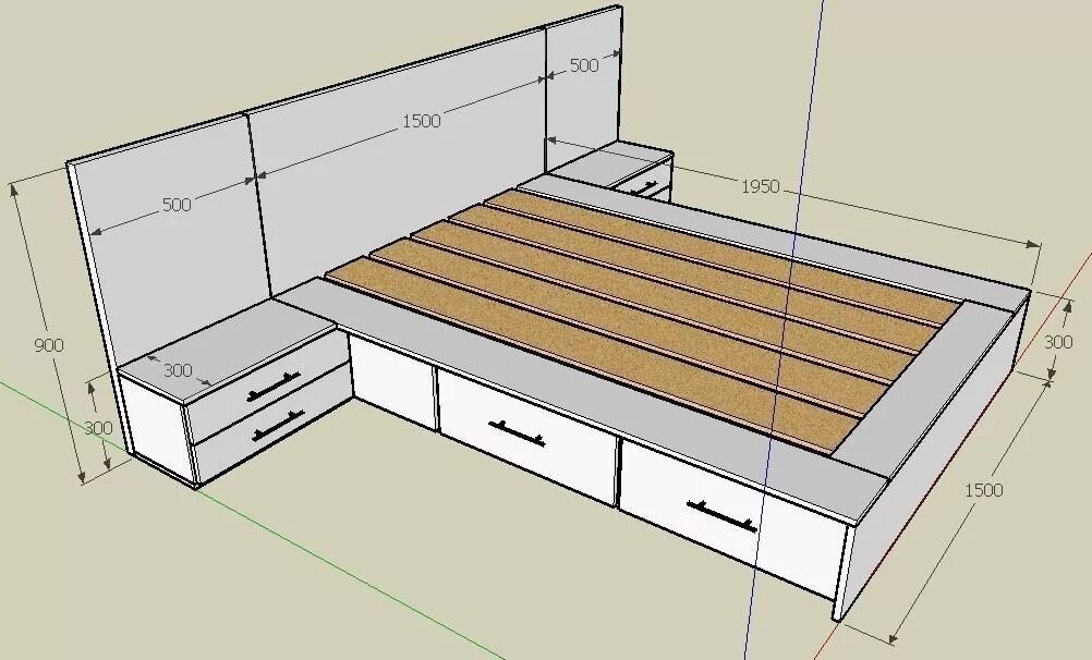 Подиум кровать своими руками схема Pin on aoquan Bedroom furniture design, Bed frame design, Bedroom bed design