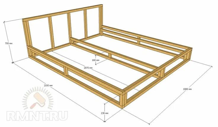 Подиум кровать своими руками схема Как сделать кровать-подиум своими руками Деревянные каркасы кроватей, Кровать-по