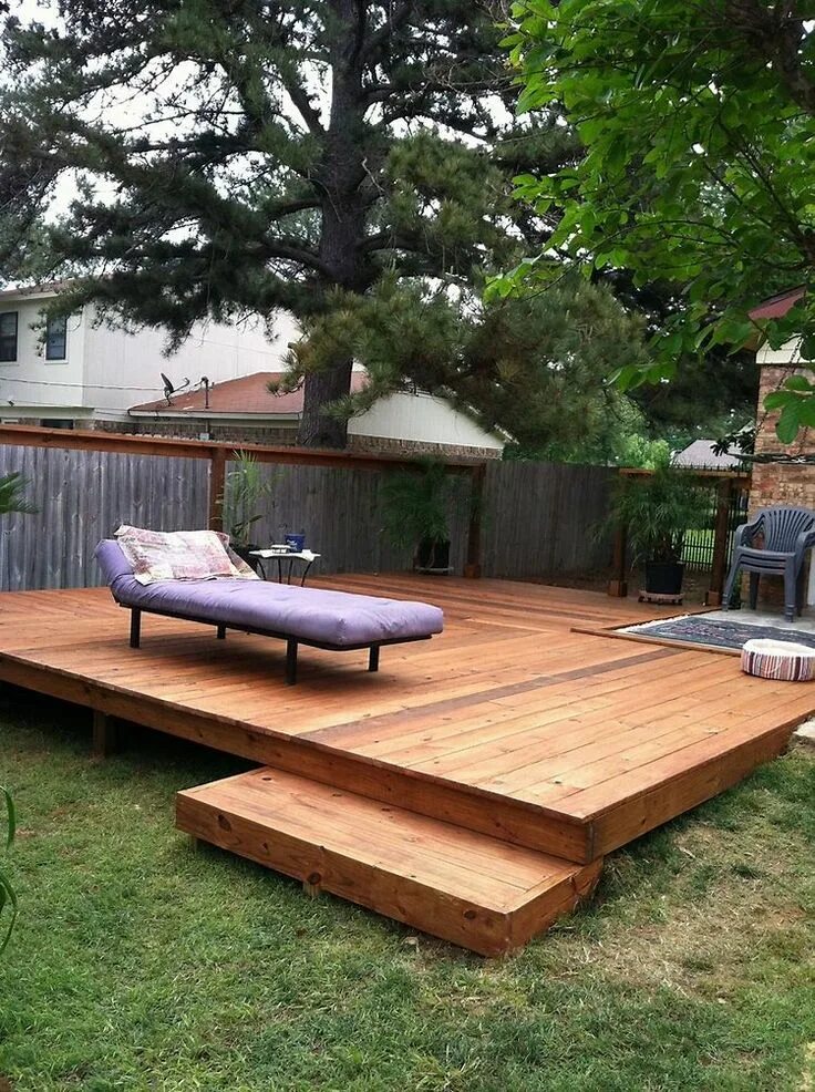 Подиум на даче своими руками Image result for Simple Wooden Decks Ideas Small backyard decks, Wooden deck des