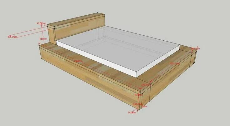 Подиум своими руками чертежи деревянный каркас для двуспальной кровати