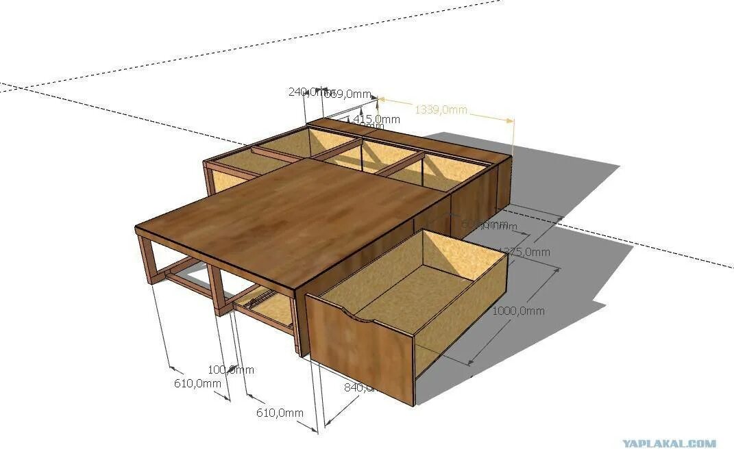 Подиум своими руками чертежи Подиум с выкатными кроватями своими руками: материалы, пошаговый алгоритм сборки