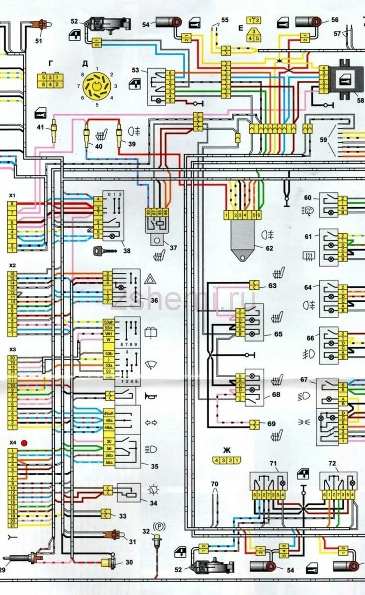 Подкапотная проводка 2114 схема Схема ВАЗ 2115 2 Схемы Система зажигания, Электрика, Ваза