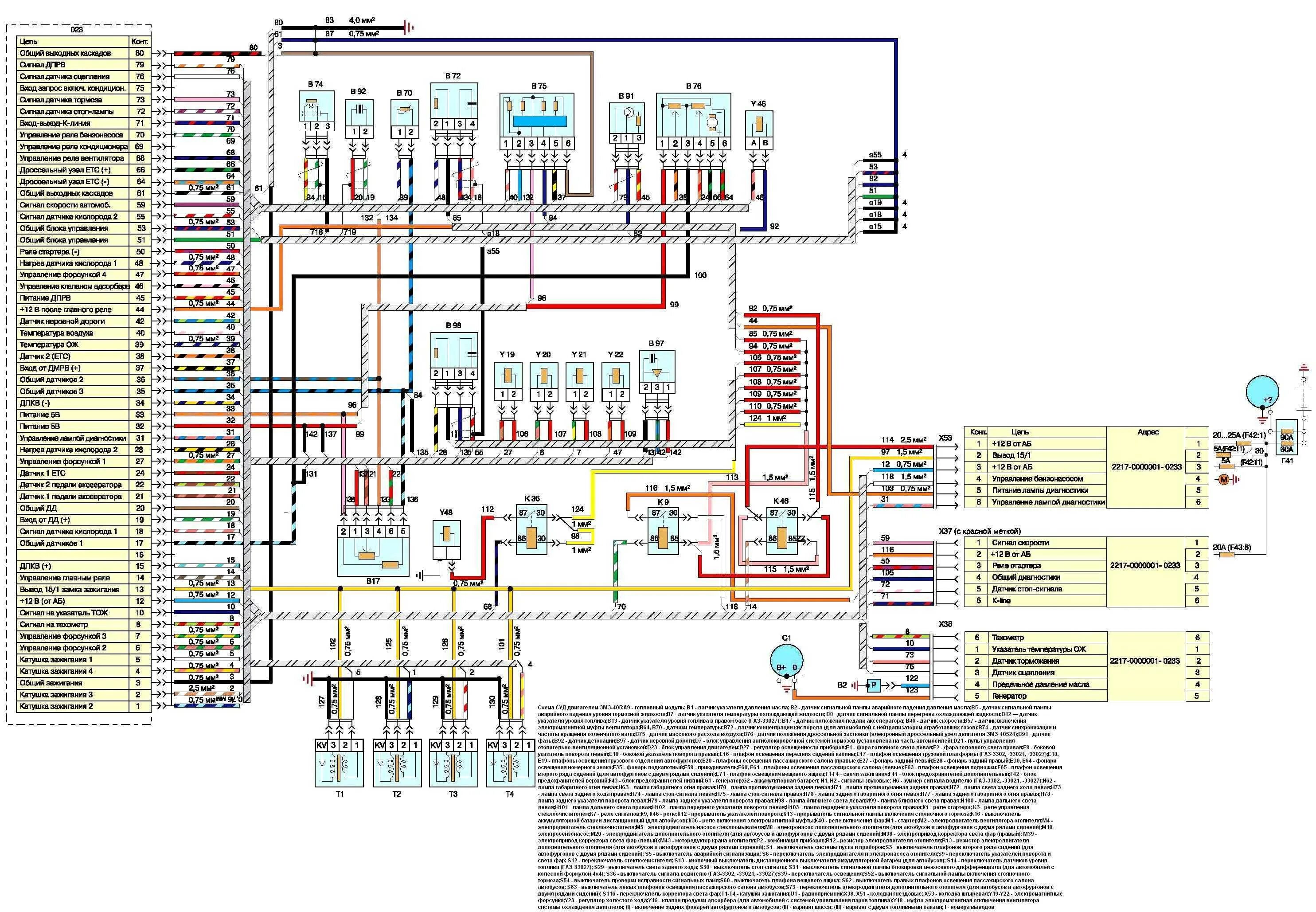 Подкапотная проводка газель 406 инжектор схема Схема электрическая газ 31105 крайслер LkbAuto.ru