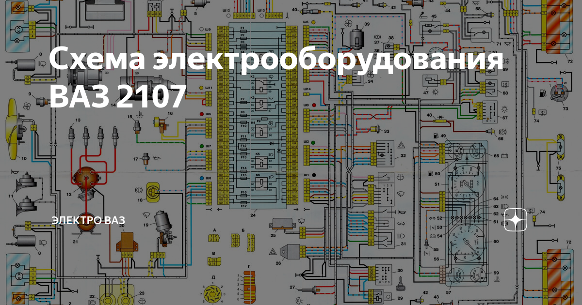 Подкапотная проводка ваз 2107 инжектор схема подключения Схема электрооборудования ваз-2107