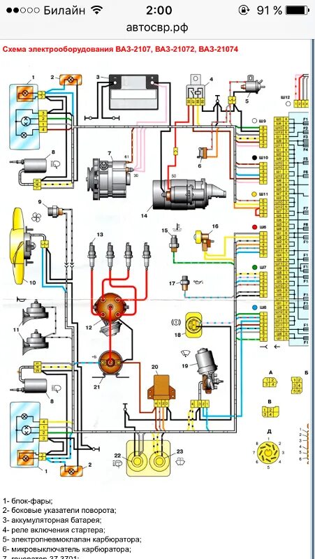 Подкапотная проводка ваз 2107 инжектор схема подключения Ответы Mail.ru: Проводка ваз 2107