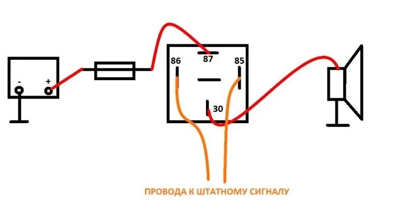 Подключаем сигнал через реле схема подключения Поставил звуковые сигналы от ГАЗ-3302 - Renault Kangoo (2G), 1,5 л, 2011 года тю