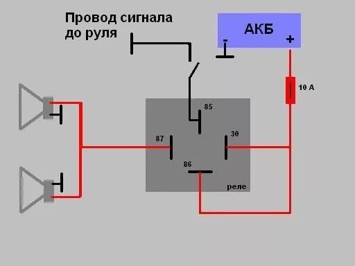 Подключаем сигнал через реле схема подключения Реле на сигнал ;-) - Chevrolet Matiz (1G), 1 л, 2010 года электроника DRIVE2