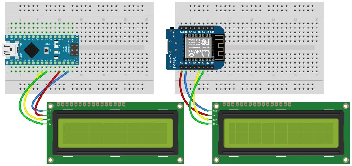 Подключение 1 2 3 8 Arduino и дисплей LCD1602 - Arduino набор GyverKIT