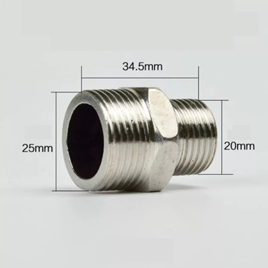 Подключение 1 2 дюйма 3/4" Bspp Male Turn 1/2" Bspp Male Reducer 201 Stainless Pipe Fitting Connector 