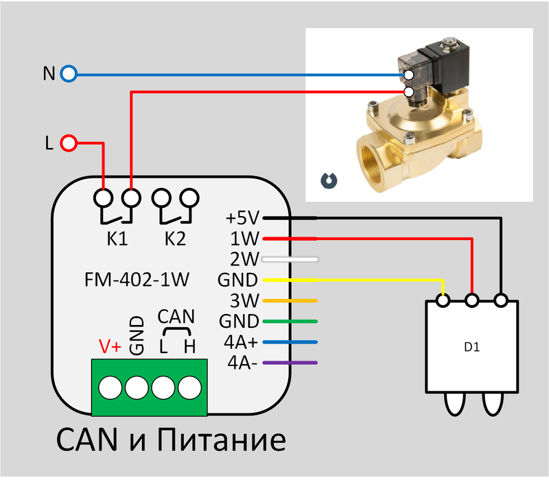 Подключение 1 2 к 3 4 FM-402-1W firmware fid2 - for iRidium developers