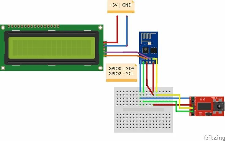 Подключение 1 77 дисплея к esp8266 ESP8266 ESP-01 GPIO LCD 1602 schema