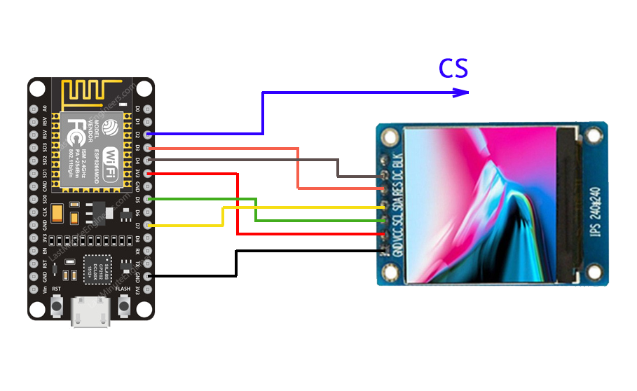 Подключение 1 77 дисплея к esp8266 Картинки IPS ARDUINO