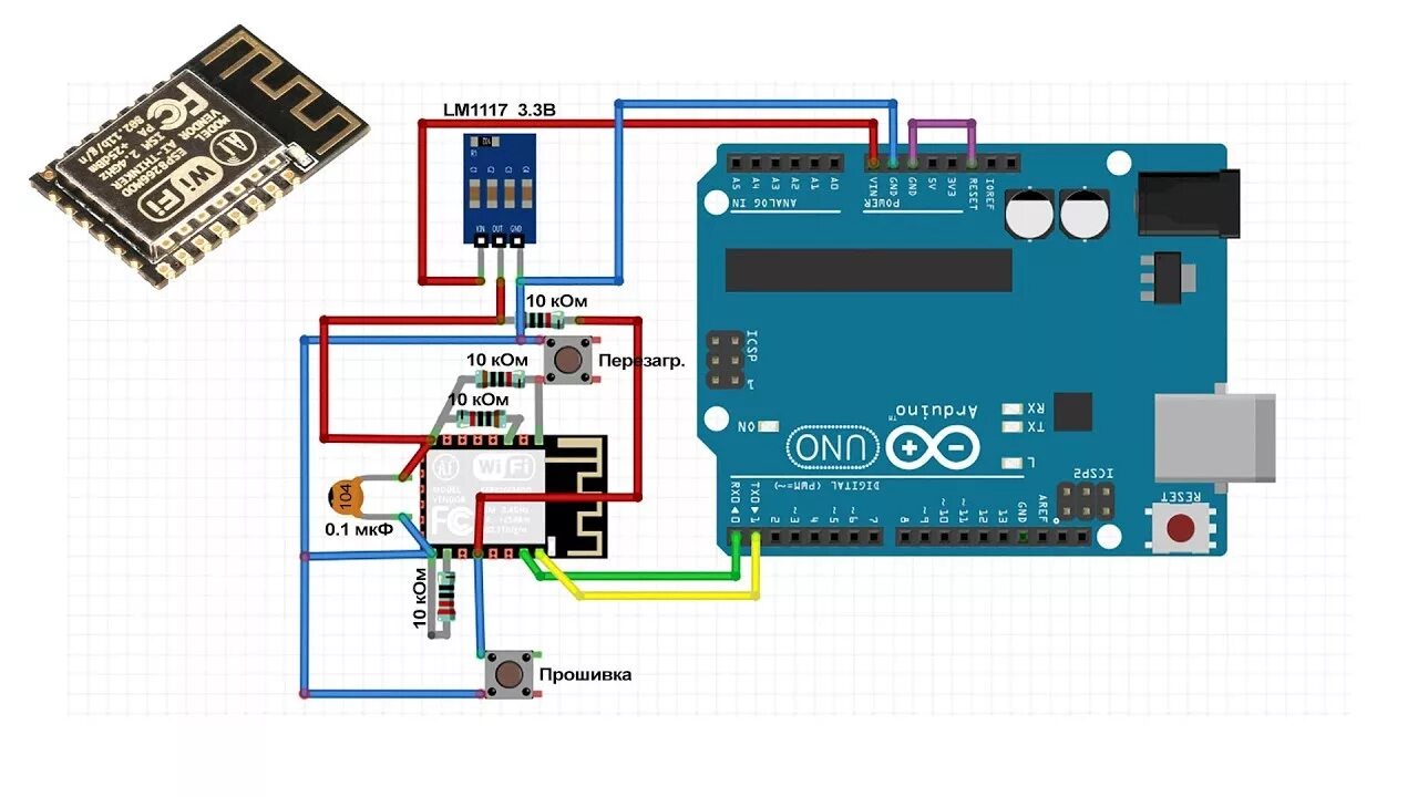 Подключение 1 8 дисплея к esp8266 e1 Подключение и прошивка ESP-12 (ESP-12F/ESP-12E/ESP-12Q) с помощью Arduino - YouT