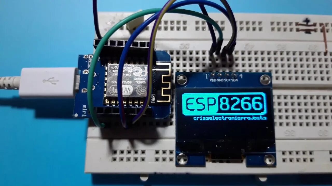 Подключение 1 8 дисплея к esp8266 e1 ESP8266 with I2C OLED 1.3" - SH1106_demo 002 - YouTube