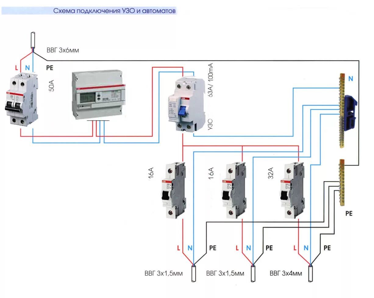 Подключение 1 автомата Сколько узо ставить в частном доме HeatProf.ru