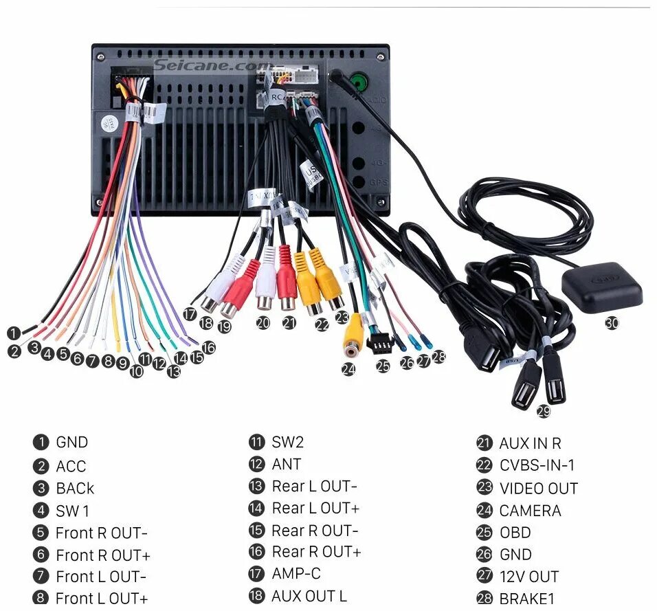 Подключение 1 din магнитолы Автомагнитола андроид 2 DIN / PODOFO /2GB+32GB/Android 11/ GPS-навигация / Bluet