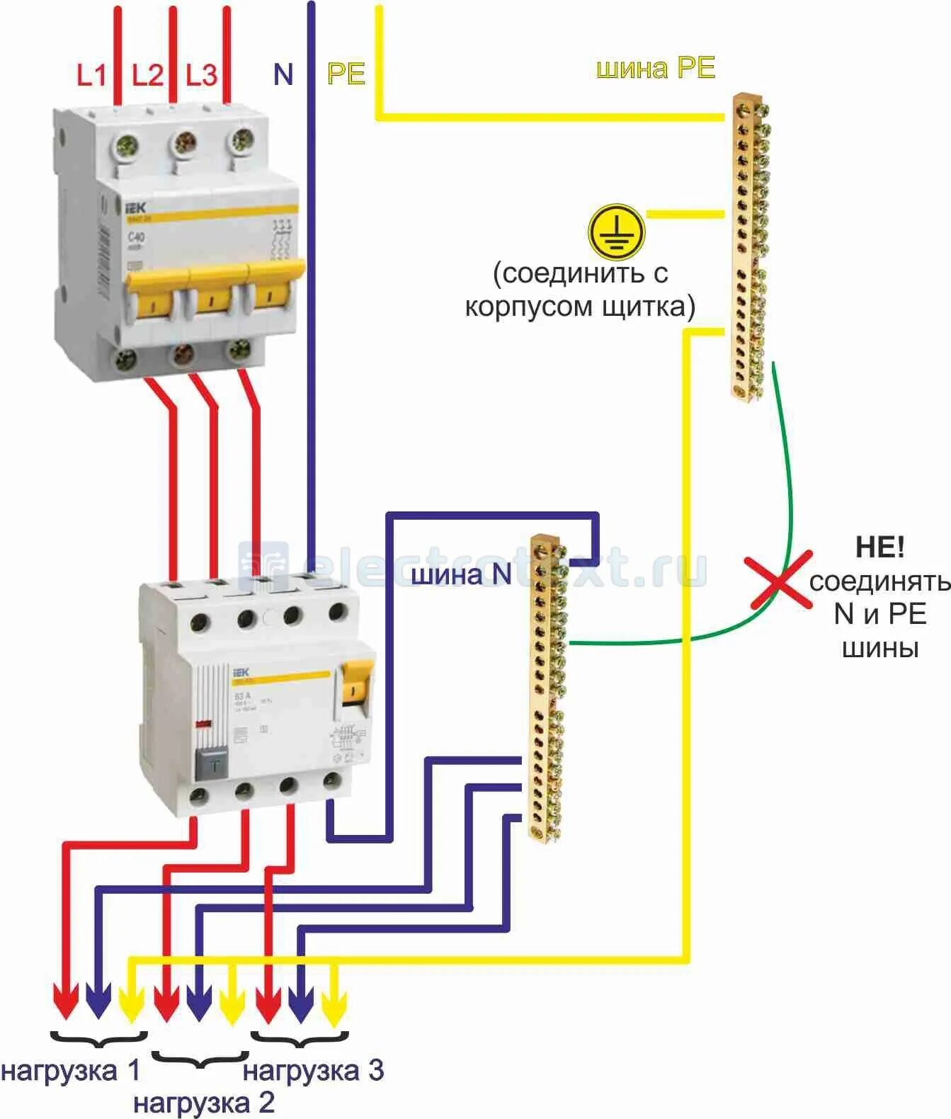 Подключение 1 фазного автомата Как правильно подключить узо и автомат HeatProf.ru