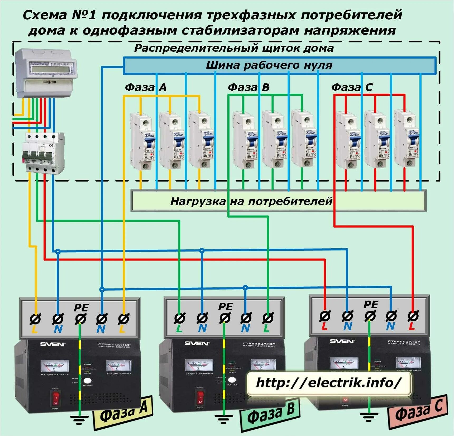 Подключение 1 фазы к 3 фазам Схема подключения к трехфазной сети: найдено 86 изображений