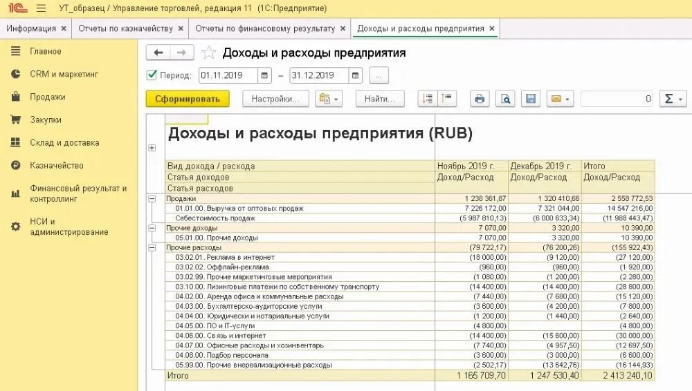 Подключение 1 с отчетности стоимость Управленческий учет в 1С:Управление торговлей (УТ)