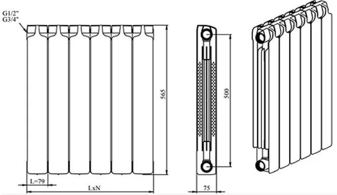 Подключение 10 секций Радиатор биметаллический 10 секций размеры фото - DelaDom.ru