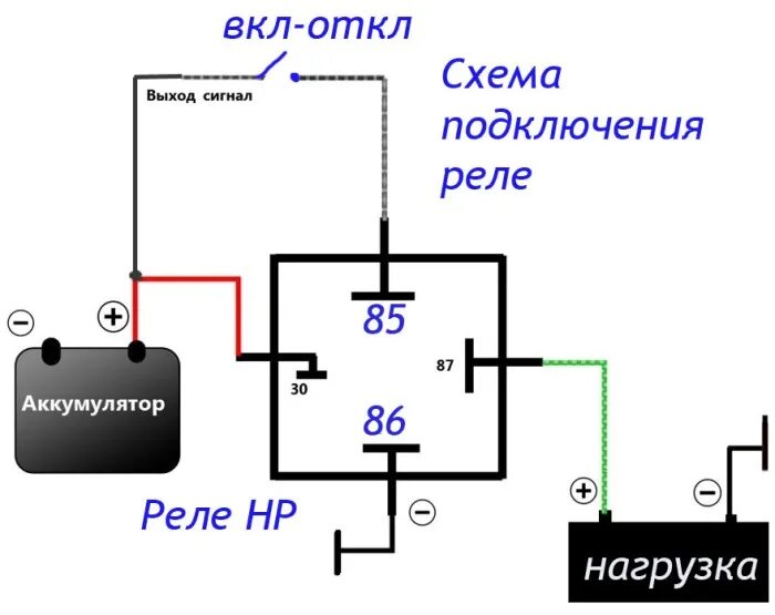 Подключение 12v реле Правильное подключение реле