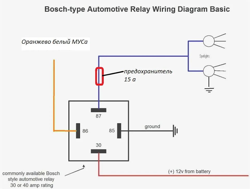 Подключение 12v реле Легкий способ подключения ПТФ гранты. - Lada Гранта, 1,6 л, 2013 года тюнинг DRI