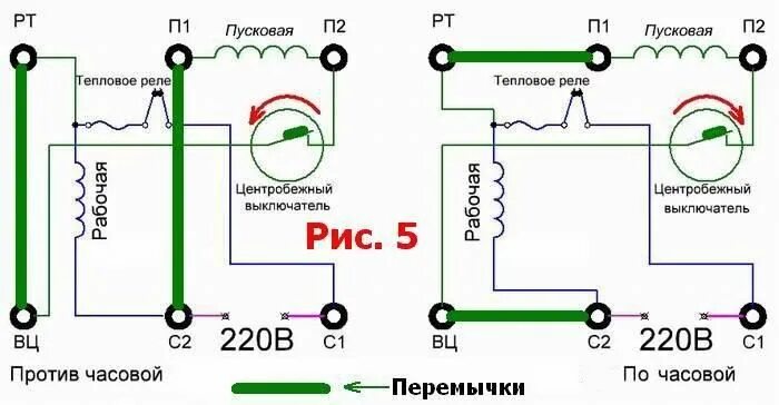 Подключение 1ф двигателя Электродвигатель АОЛБ-22-4С 2сер., 5-shema-a_aolb-222 Электродвигатель, Схемотех