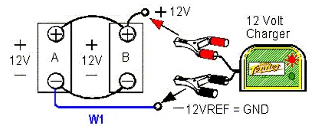 Подключение 2 аккумуляторов на 12 вольт azote Vraiment Coq batteries in parallel charging réglementer érotique bail