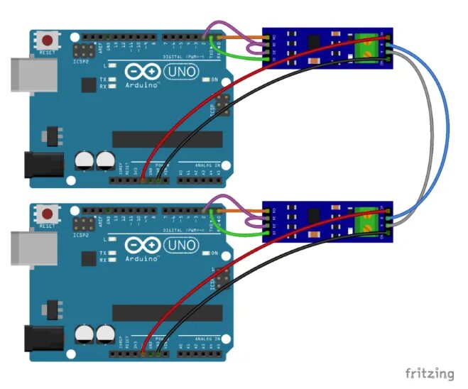 Подключение 2 arduino How to Create Long-Distance Serial Communication Between Arduinos Arduino Maker 