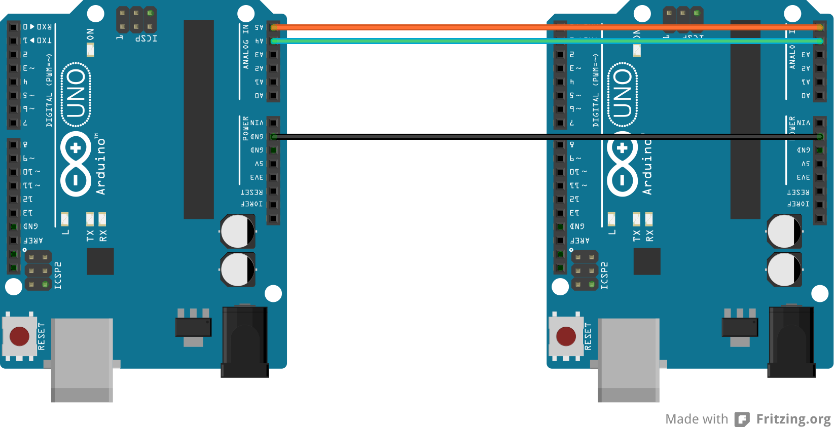 Подключение 2 arduino Dmitry Ershov- Fab Academy 2016