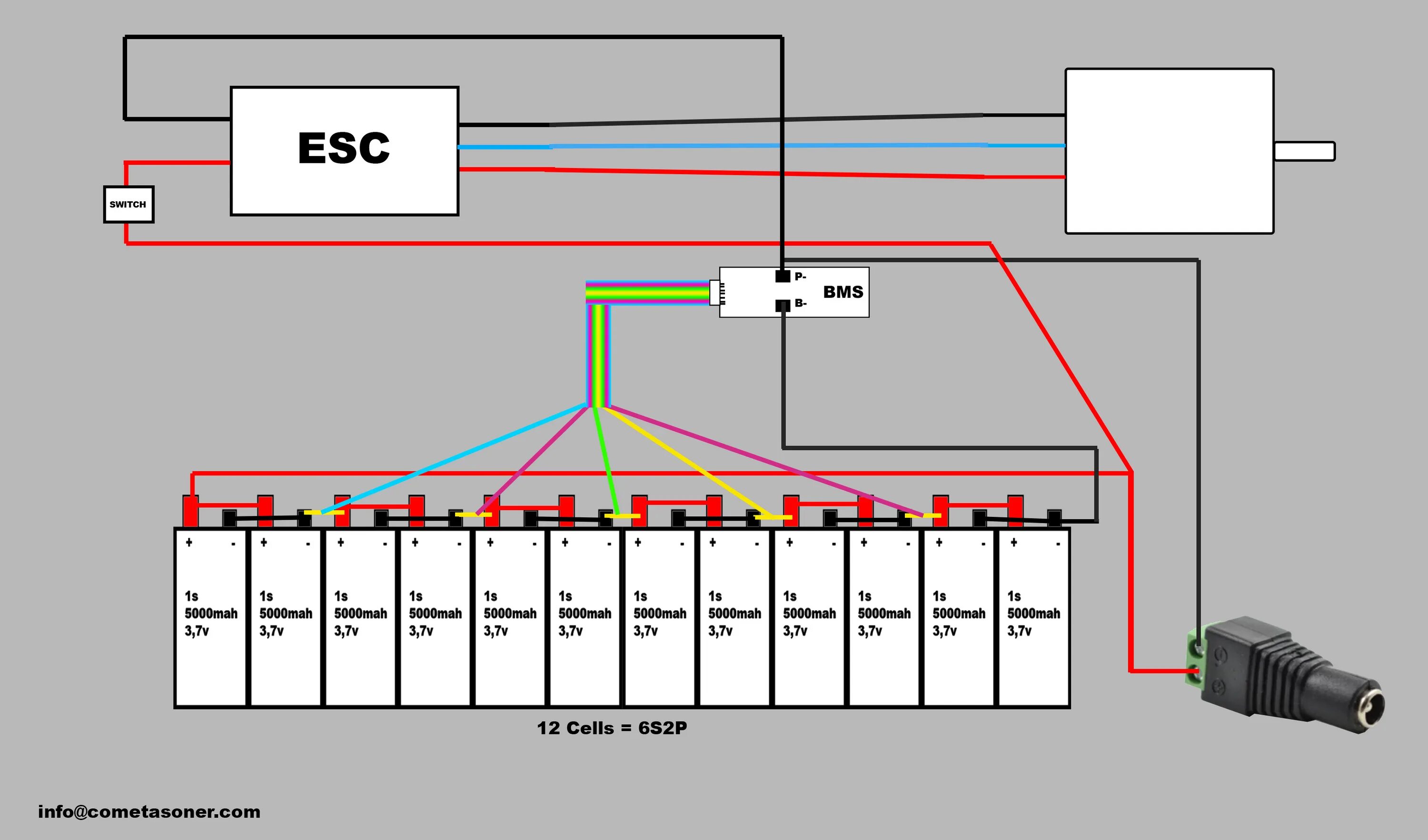 Подключение 2 bms Help with 6S2P with BMS wiring (only for charging) - ESK8 Electronics - Electric