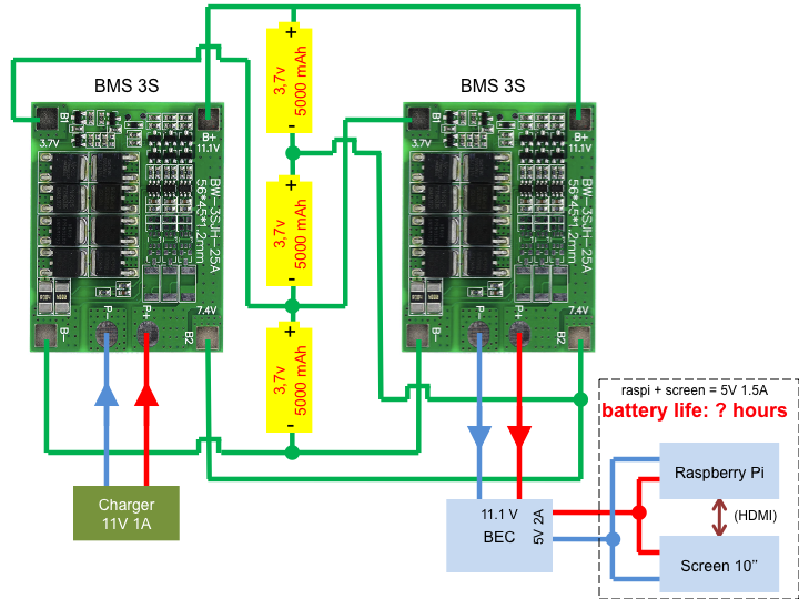 Подключение 2 bms battery charging - Charge and discharge LiPo batteries with BMS 3S - Electrical 